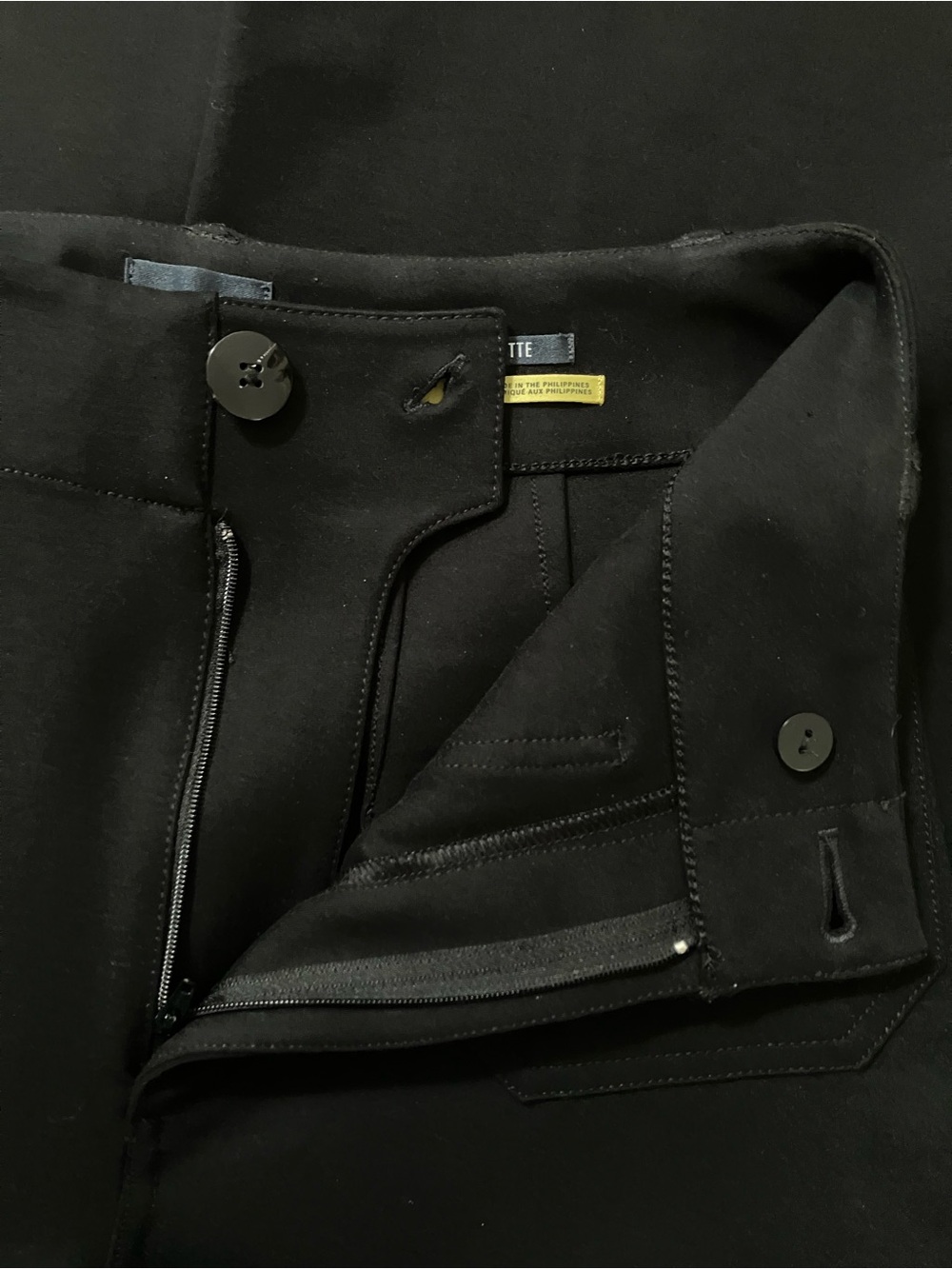 Anthropologie Maeve The Colette Ponte Crop Wide Leg Pants Black size 27 - Picture 9 of 13